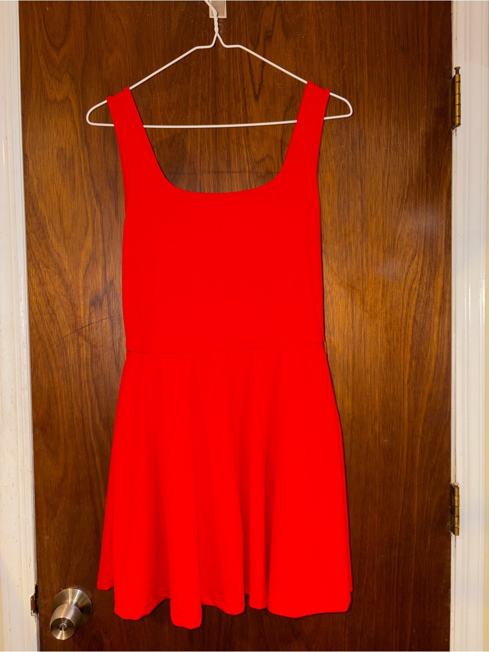 Bright Red Sleeveless Fit-and-Flare Dress